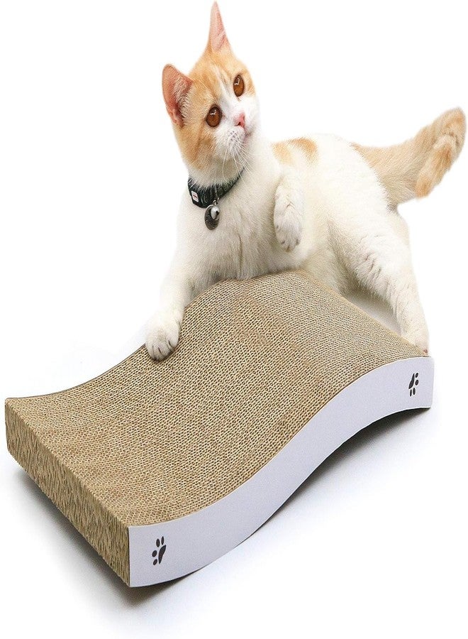 Agirav Cat Scratch Pad Cardboard cat scratchers for Indoor Cats Reversible Large Wide Corrugated with Catnip (Standard, Straight) - Image 1